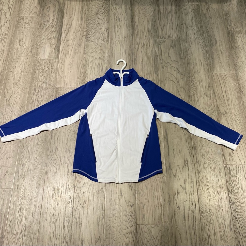 Lululemon vintage blue and white zip up athletic jacket